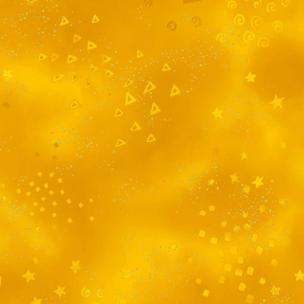 Basic Glitter in Dark Yellow Metallic by Laurel Burch for Clothworks