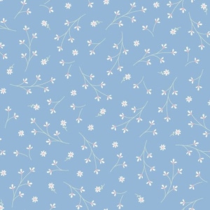 Pretty Petals Blue From Kimberbell Basics Collection for Maywood Studio - 100% Cotton