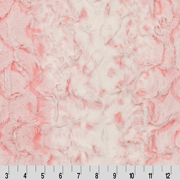 MINKY- Snowy Owl Coral Luxe Cuddle® MINKY Furry Plush Fabric from Shannon Fabrics - 10 mm