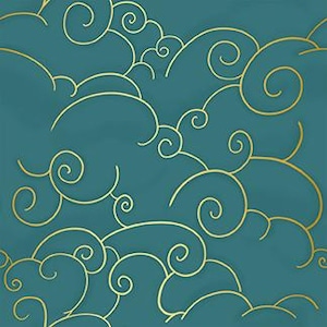 Sea of Clouds in Dark Blue from the Sky Adventures Collection by Paintbrush Studios - 100% Cotton Fabric