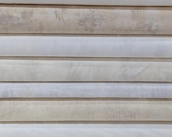 GRUNGE FABRIC BUNDLE in Almost White from Moda - 8 Fabrics Total- 100% High Quality Quilt Shop Cotton