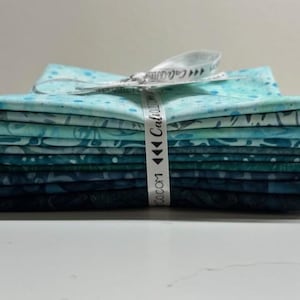 Teal Bundle #1 - 10pcs Batik Fat Quarter Bundle