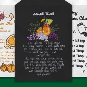 Machinaal borduren keukenrecept handdoekbundel 2 cd's van OESD - 15 ontwerpen