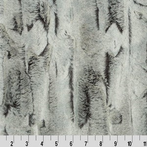 MINKY - Silver Fox Sterling/Black Luxe Cuddle from Shannon Fabrics - Choose Your Cut