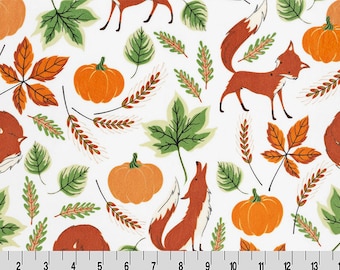 Fall Fox Digital Cuddle® in Harvest Orange MINKY Plush from Shannon Fabric's Digital Cuddle Collection - 2.5mm pile