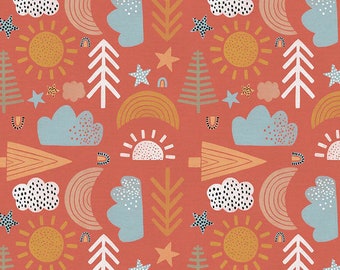 Goodnight Trees from the Rustic Baby Collection for Paintbrush Studio Fabric- 100% Cotton