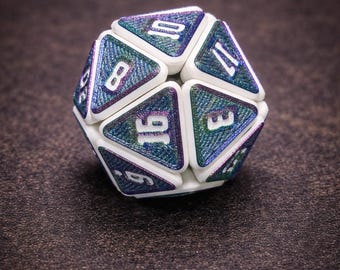 Dadi Fidget D20 stampati in 3D – Giocattolo da scrivania iridescente per giocatori