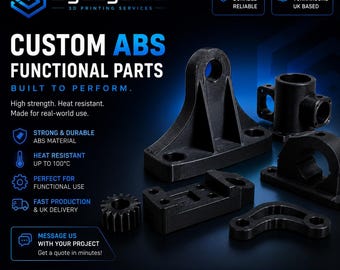 Componenti funzionali in ABS personalizzati / Servizio professionale di stampa 3D nel Regno Unito / Componenti robusti per prototipi e ingegneria