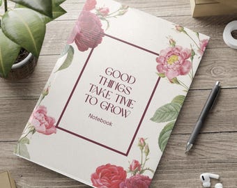 Couverture de cahier floral numérique : cahier bohème exclusif (PDF)