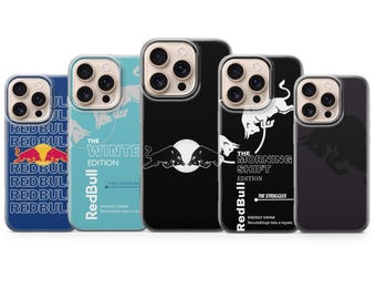 Coque Red Bull Energy Drink Edition pour iPhone 17 Pro Max, 16e, 15, 14, 13 et Samsung S26 Ultra, S25 FE, A57, A56, Pixel 10, 9A