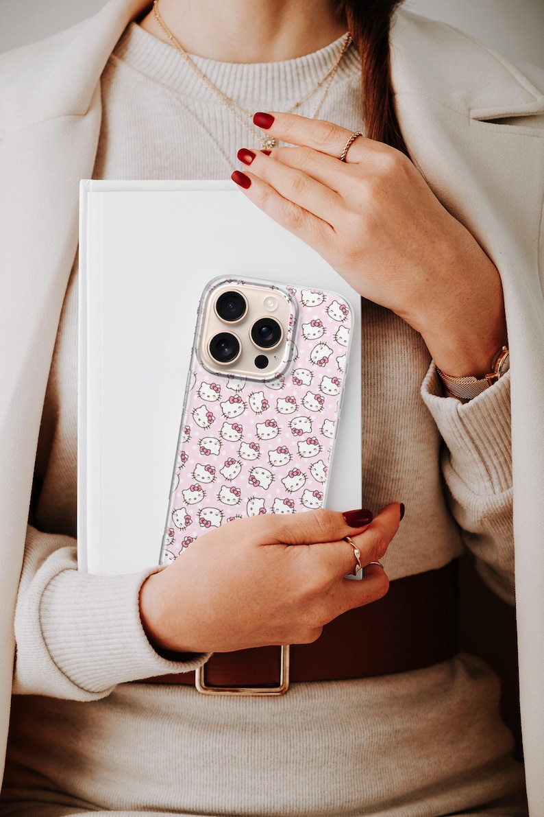 Hello Kitty Phone CasePink Sanrio Cover for iPhone 17 Pro Max, 16e, 15, 14, 13 & Samsung S26 Ultra, S25 FE, A57, A56, Pixel 10, 9A image 9