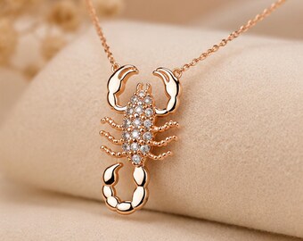 Scorpion Necklace • Minimalist Animal Pendant • Dainty Everyday Necklace • Elegant Layering Jewelry • Gift For Her