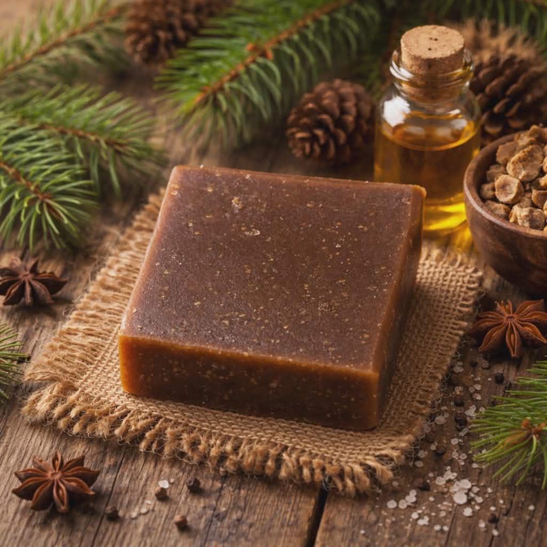Pine Tar Tallow Soap Bar – Natural Rustic Deep Cleansing for Dry Skin ...