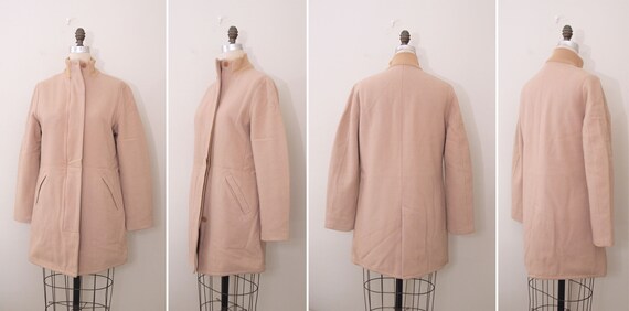 Vintage 90s Helmut Lang Beige Wool Blend Coat Wom… - image 2