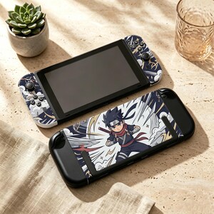Chibi Ninja Animefigur med Shuriken Sword Cloud Pattern Switch 2 Hårt fodral