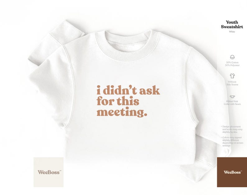 No pedí esta reunión / Body de bebé, camiseta y sudadera para niño pequeño imagen 5