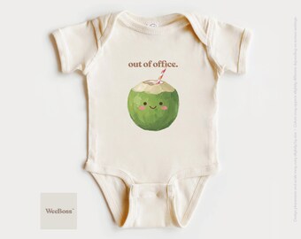 Body pour bébé boisson à la noix de coco | T-shirt Out of Office pour tout-petit