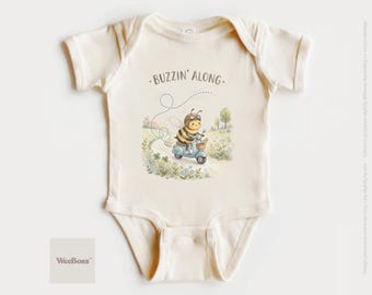 Body de abeja para montar en patinete / Ropa divertida para bebés y niños pequeños
