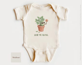 Body pour bébé sur le thème des plantes | Ensemble pour amoureux de la nature « Leaf Me Alone »
