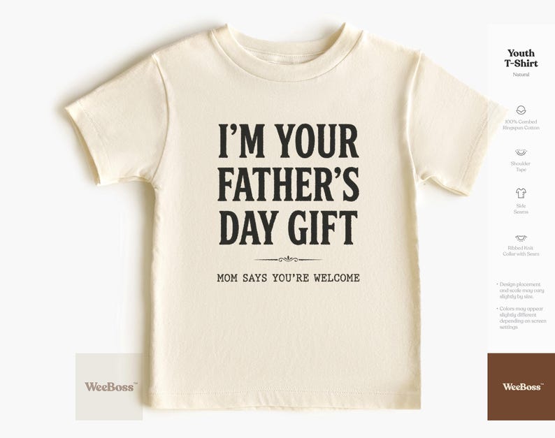I'm Your Father's Day Gift | Baby Onesie for Dads | Baby Bodysuit, Toddler Tee & Sweatshirt image 4