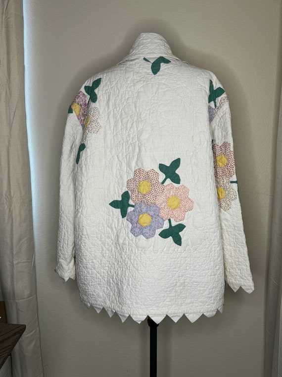 Floral Garden Vintage Quilt Coat - image 3