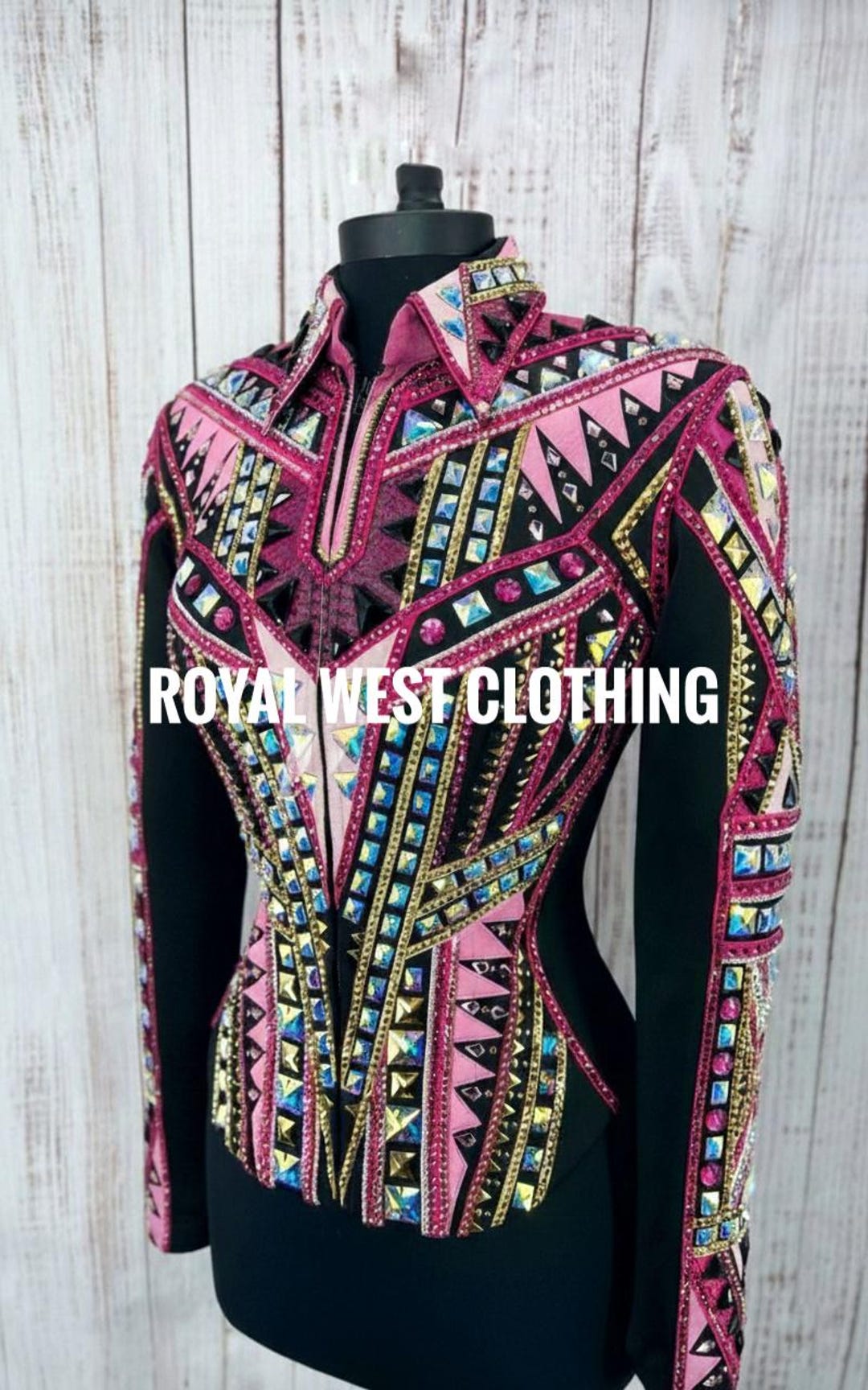 Pink Western Show Jacket, Rhinestone Embellished - Etsy