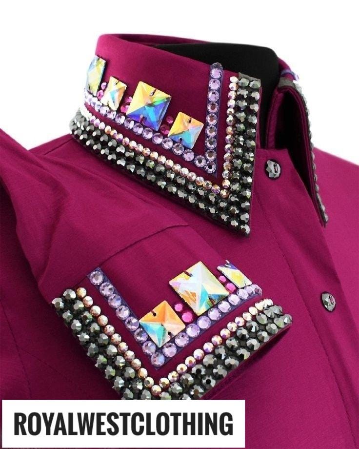 Pink Show Riding Jacket Pink Western Show Shirt, Rhinestone Rail Jacket, Horsemanship - Etsy
