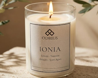 Kitchen Odor Eliminator | Lemon Sage & Jasmine Candle | Fresh Herbal Scent | Housewarming Gift | Clean Home Decor | Zesty Citrus Soy Blend