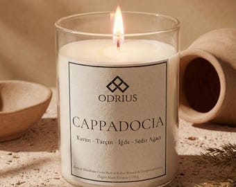 Spicy Cinnamon Candle | Warm Cedarwood Scent | Boho Home Decor | Cozy Living Room | Earthy Meditation | Spiritual Gift | Mystic | Soy Blend