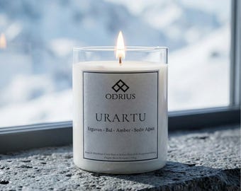 Amber & Floral Woody Candle | Dark Academia | Spiritual Altar Gift | Deep Cedarwood Scent | Gothic Witchy Decor | Ritual Soy Wax Blend
