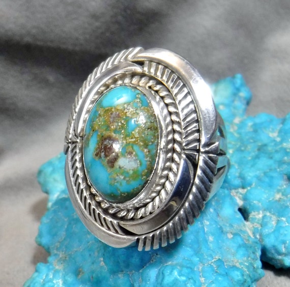 Rare Natural Bisbee Blue Turquoise Ring From my P… - image 4