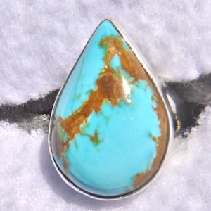 Beautiful Blue Royston Turquoise Ring   #1306-tb