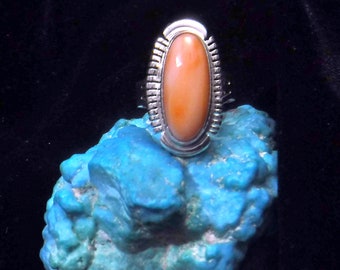 Tantalizing Samon  Pink Coral Ring   #1691-S