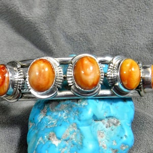 Awesome Natural Orange Spiny Oyster Shell Bracelet   #1804-P