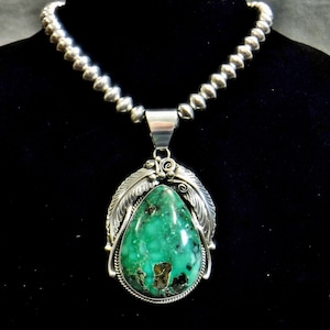 Large Natural Apache Turquoise Pendant   # 1435-bp