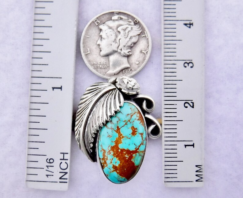 NATURAL ROYSTON TURQUOISE Ring #1066