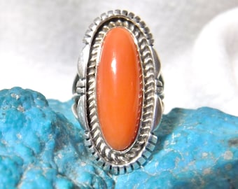 Precious Natural  Pink Coral Ring   # 1581-G