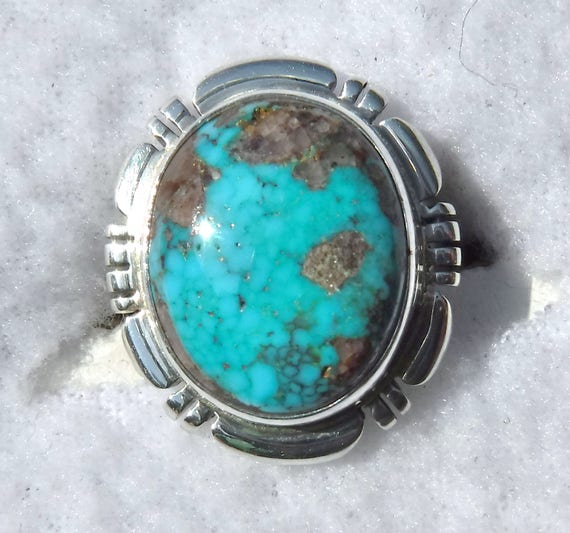 NATURAL BLUE BISBEE Turquoise Ring 954-p | Etsy