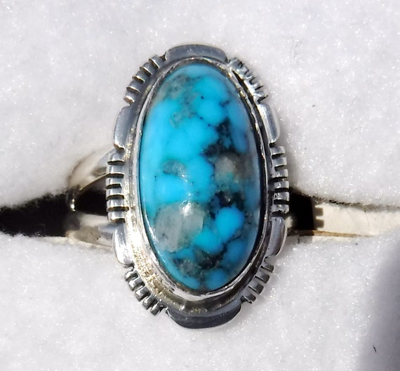 NATURAL CANDELARIA TURQUOISE Ring #1148-w - Etsy 