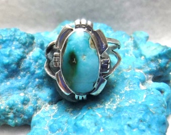 Dissolvenza all'anello verde naturale Royston Turquoise #1706-TB