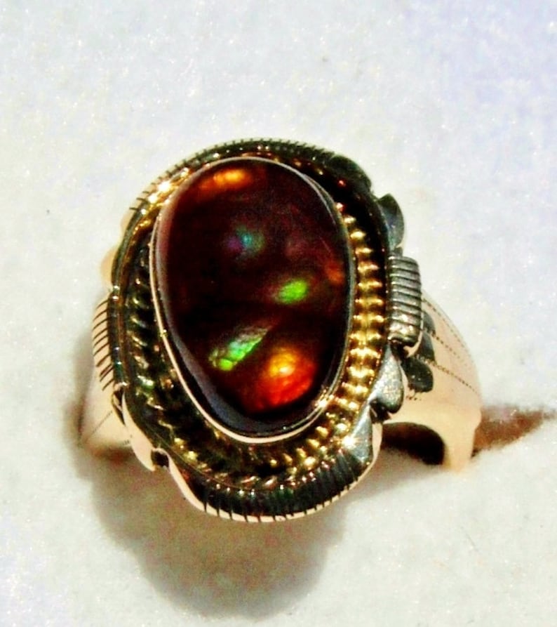 MENS FIRE AGATE Ring 805 Etsy