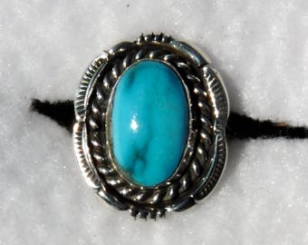 ロイストン ターコイズリング ハンドメイド シルバーリング アメリカ製