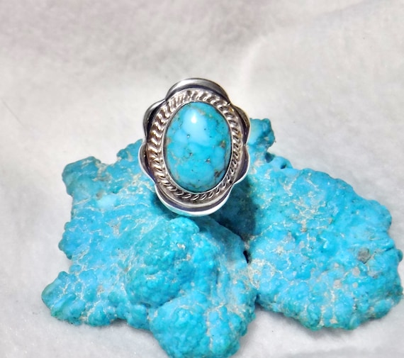Rare Natural Candelaria Turquoise Ring #1599-Y - Etsy 