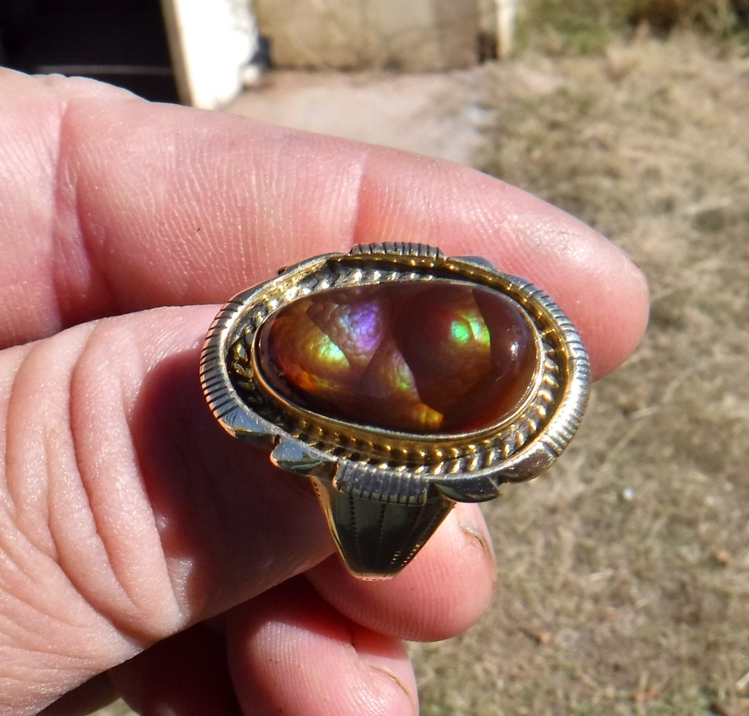 MENS FIRE AGATE Ring 805Y Etsy