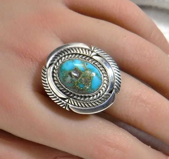 Rare Natural Bisbee Blue Turquoise Ring From my P… - image 7
