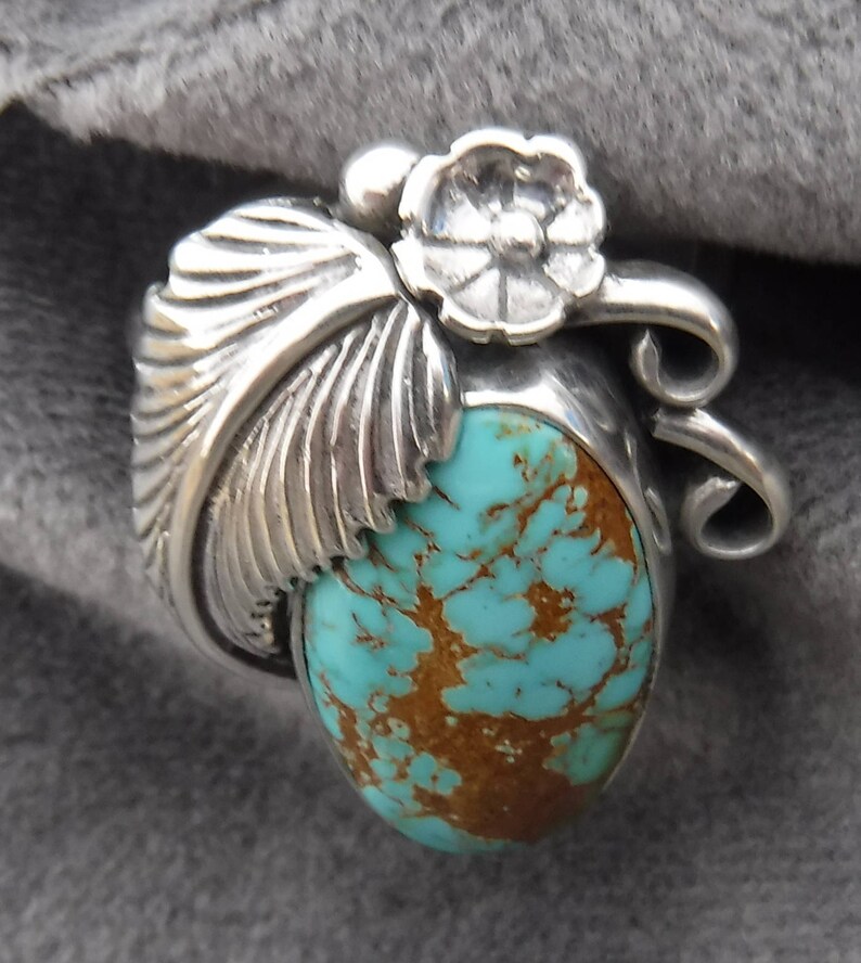NATURAL ROYSTON TURQUOISE Ring #1066