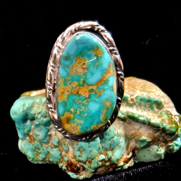 NATURAL ROYSTON TURQUOISE Ring    #1777-W