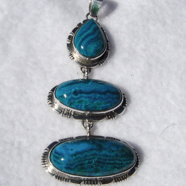 EXTRAORDINARY  CHRYSOCOLLA  PENDANT   #  881 g