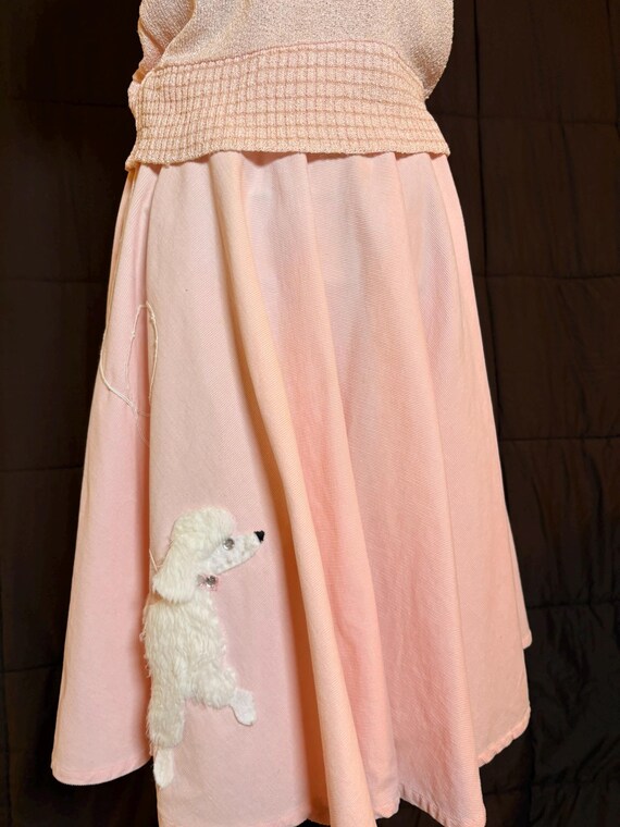Vintage Pink Poodle Skirt | Handmade 1950s Novelt… - image 3