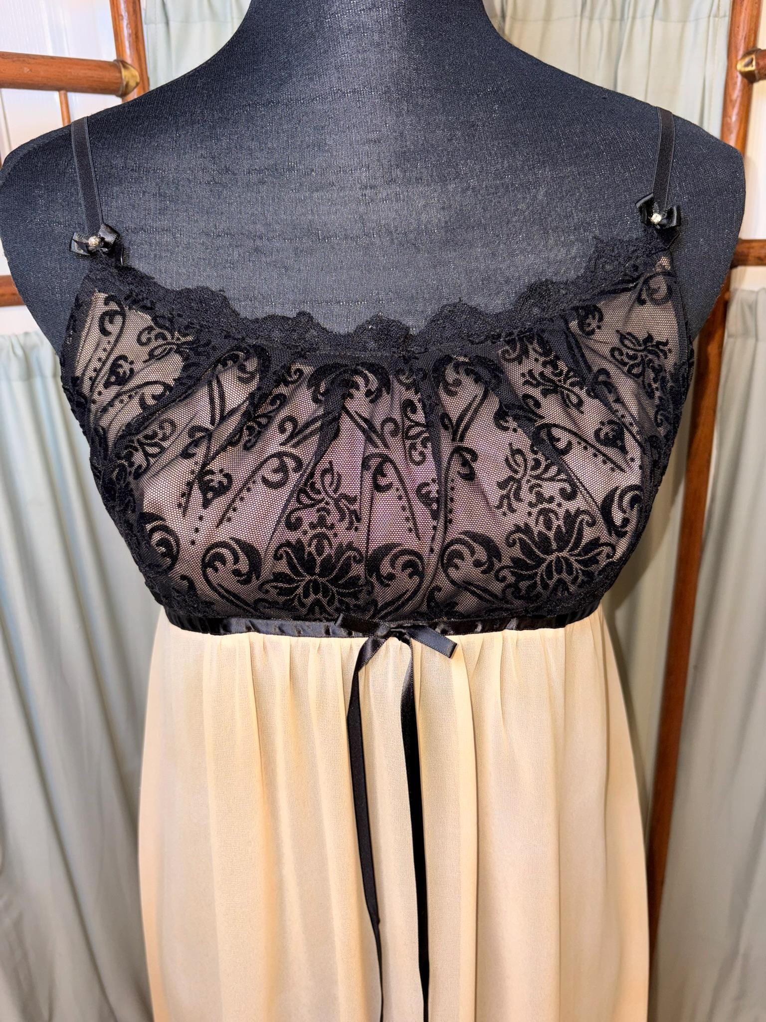 desiree formal flocked mesh dress Flocked Mesh Lace Dress – Avanel Couture main image 1